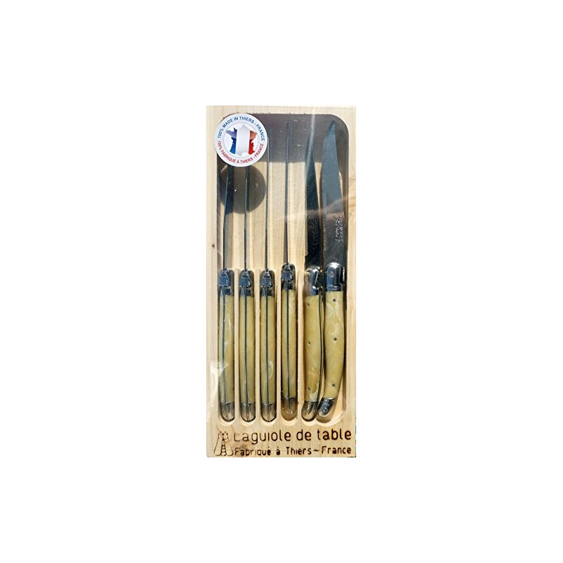 Jean Dubost Laguoile Stainless Steel Steak Knife Set of 6
