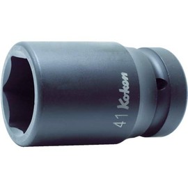 Koken 1 (25.4 mm) SQ. Impact Hexagonal Semi-Deep Socket (Thin) 1.5 inches (38 mm) 18301X-38