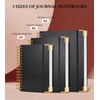 Spiral Notebook Journal 5.75” x 8.38”, 300 Pages Hardcover Leather
