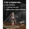KeyUnity KA55 Titanium Emergency Whistle with Chain, Loud Emergency, Referee