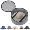 Winter Shore Round Hat Box with Lid Grey - Foldable