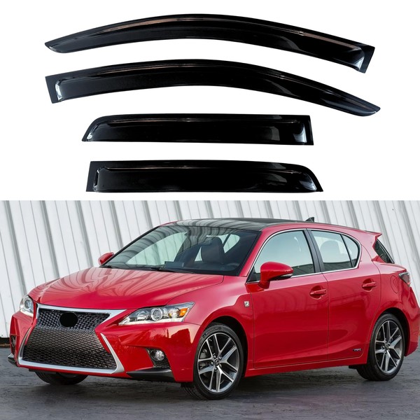 KPY KPY Window Visors Compatible with Lexus CT200H 2011-2017, 4PC