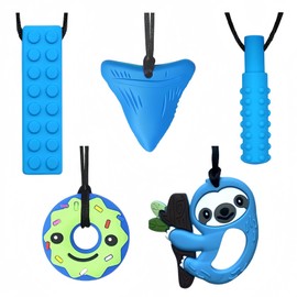 RUIOMII Pack of 5 Chew Chain for Children Adhs, Teething Chain Children, Adhs Aid Children, Nursing Chain