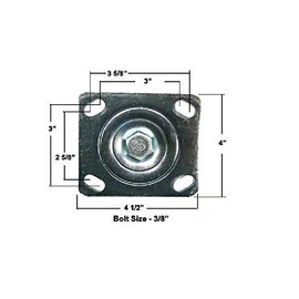 CasterHQ - 8" X 2" SWIVEL CASTER YOKE/RIG/FORK/FRAME / - CAPACITY UP TO 1,250 LBS Replacement