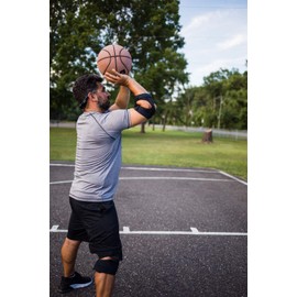 Elbow Brace with Active Compression Support, BACK 2 NORMAL, Great for Tennis & Golf, One-Size-Fits-All