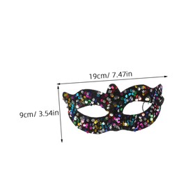 Ipetboom 2pcs Sequin Masquerade Masks Vintage Costume Accessories for Carnival Parties Unisex Design for Cosplay and Stage Performances Distinctive Pointed Style Sparkling Touch for Festive