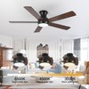 HUMHOLD 52" Flush Mount Ceiling Fans with Lights and Remote