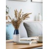 KERMANDO Ceramic Vase – 5.9” Tall Handmade Blue and White