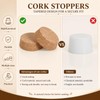 2 Pcs 3~3.5 Inch Tapered Cork Stoppers, Cork Bottle Stoppers