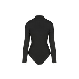 CIDER Long Sleeve Body Suits for Women - Mock Turtleneck Solid Going Out Tops Stretchy Bodysuit Jumpsuit Winter 2024: Black, XL
