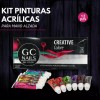 GC Nails Kit De Pinturas Acrílicas Premium Para Uñas. 12pzs.