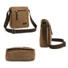 DASKING Retro Men's Small Canvas Briefcase Casual Cross Body Messenger