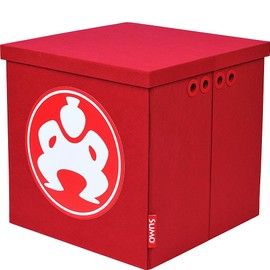 Mobile Edge Folding Storage Cube with Lid– Durable, Foldable, Multi-Purpose, Strong, Easy to Use, and Space-Saving Organizer for Home, Office, or Fitness Spaces in 18 Inch – Red