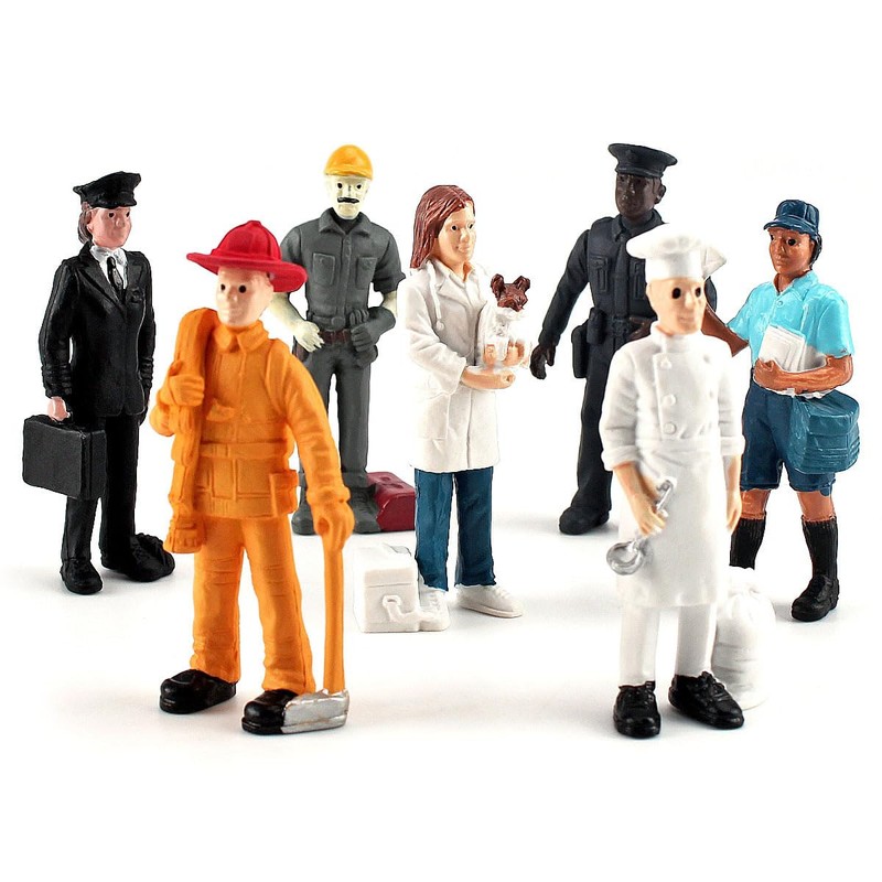 Ieron 7 Piece Person Figure Model Playset, Person Figure, Vet,