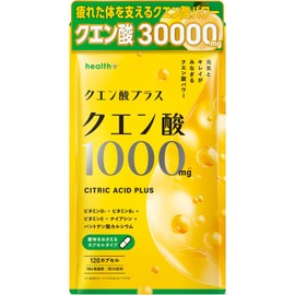 Health+ Citric Acid Plus, Citric Acid, B Vitamin E, Acidity Reduction Coating for Teeth Pain, Made in Japan, 120 Tablets, 30 Day Supply