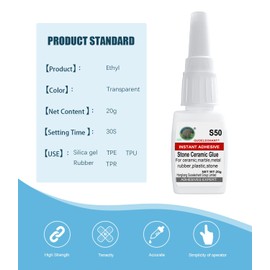 Stone Glue, Marble Adhesive,for Restoration and Production of Marble, Granite, Artificial Stone and Tile Products (20g, 1 Pack)