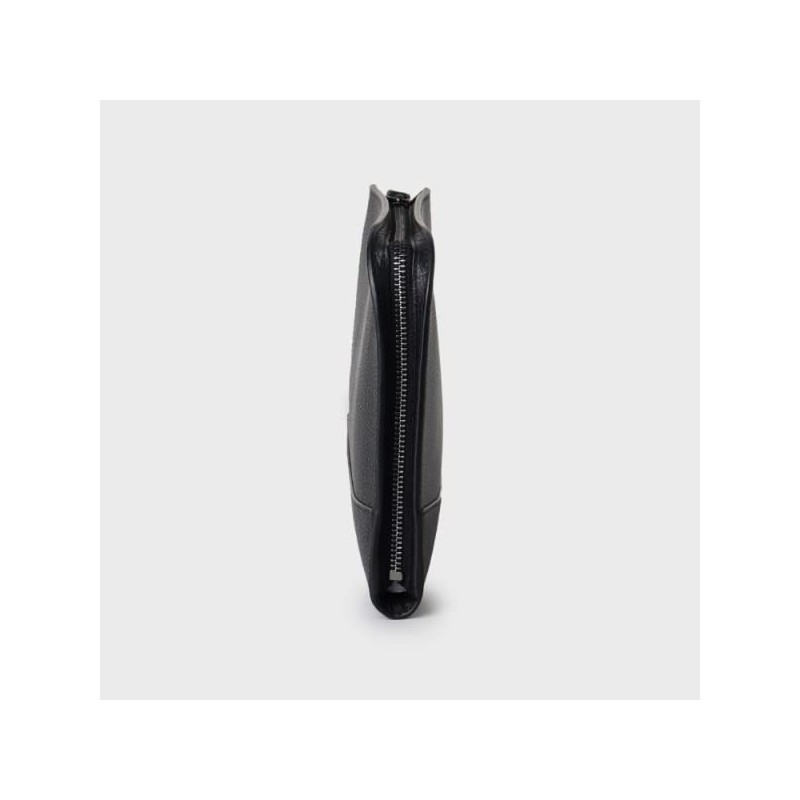 Takeokikuchi G8701070 Men's Clutch Bag, Black Leather, For Ceremonial Occasions,