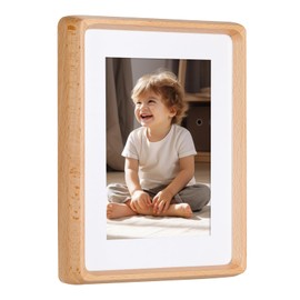 Kattepote Picture Frame 15 x 20 cm, Photo Frame 6 x 8 Inches, Table or Wall Mounting, for Photos up to 15 x 20 cm and with Mount for Photos up to 10 x 15 cm, Made of Beech Wood
