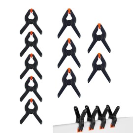 10 Pcs Clamps Heavy Duty Nylon Spring Clips 3 inch Plastic Wood Clamps and 2 inch Muslin Clamp for DIY Project Photo Studios Woodwork Artwork Photo Background (5 * 3inch+5 * 2inch)
