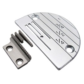 CKPSMS Brand-Three Row Needle Plate&Feed Dog Set Works on All Industrial Single Needle Machines and are Compatible with/Replacement for JUKI Brand DDL-8300/8500/8700 Brother Brand B757 B758 B767 B781