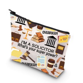Solicitor Makeup Bag Solicitor Gift Paralegal Gift I'm A Solicitor What's Your Super Power Lawyer Zipper Pouch (Solicitor UK)