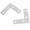 CHUEHKAK Pack of 40 Flat Connectors Stainless Steel L Shape