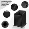 Carbon Fiber Black Pen Holder Cup for Desk, Black Pencil