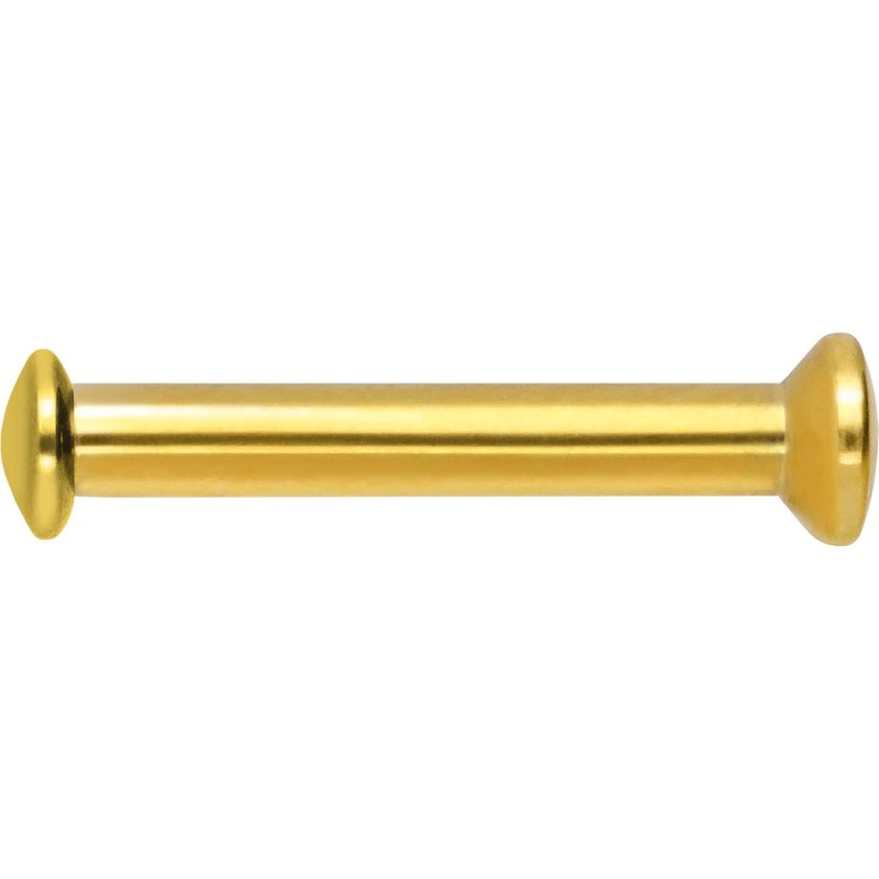 PIERCINGLINE Titanium Triple Mini Labret Stud Internal Thread Flat Disc