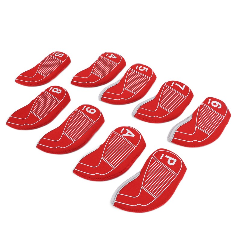 9pcs/set Golf Iron Head Covers Set Waterproof Golf Club Head