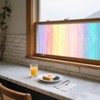 IVN Privacy Window Film Rainbow Gradient Sparkles Stained Glass Window