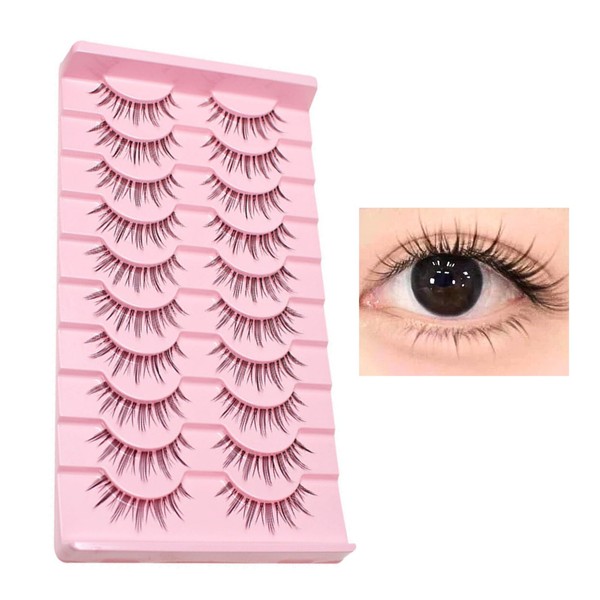TAKE-ME japan Natural False Eyelashes, 10 Pairs of Eyelashes, Popular,