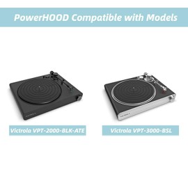 PowerHOOD UL Listed 6ft AC Power Cord Compatible with Victrola Stream VPT-2000 VPT-3000 VPT-2000-BLK-ATE VPT-3000-WSL VPT-3000-BSL 33-1/3 & 45 RPM Vinyl Record Player Repalcement Power Charger Cable