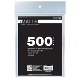 Ultra PRO - 500ct White PRO-Matte Standard Card Sleeve Deck Protectors, Protect & Store Collectible, Sports, MTG, D&D Card Sizes, High Clarity Matte Finish