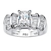PalmBeach Yellow Gold-Plated or Platinum-Plated Sterling Silver Emerald Cut &