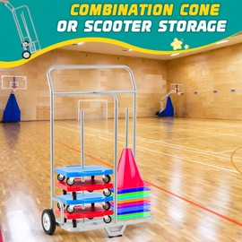 BBTO Scooter Storage Cart Scooter Stacker for Gym Indoor Outdoor Activities Play Equipment Storage and Organization