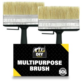 2Pcs Fence Paint Brushes, Block Brush Set, Decking Paint Brush, Shed and Fence Brush, Masonry Paint Brush, Wallpaper Brush, Large Paint Brush for Maintenance, Repair and Home Improvement