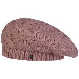 LIERYS Jesila Women's Beret Hat - Knitted Hat with Virgin Wool - Made in Germany - One Size 54-59 cm - French Women's Basque - Wool Hat Autumn/Winter - Hat, antique pink