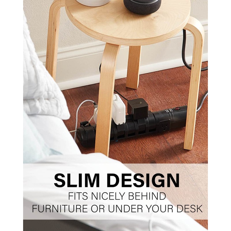 SANUS Surge Protected Power Strip with 6 Rotating and 2