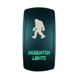 STVMotorsports Laser Green Rocker Switch Sasquatch Lights 20A 12V On/Off LED Light