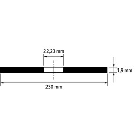 Pferd EHT1151,0A60RSGINOX A60RSG-I Cut-off Wheel, 0 V, Multi-Colour, 115 x 1.0 mm 230 x 1.9 mm EHT2301,9A46PPSFINOX