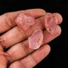 CRYSTALINES 3pcs Wholesale Natural Raw Pink Chrysolite Gemstones, High Grade
