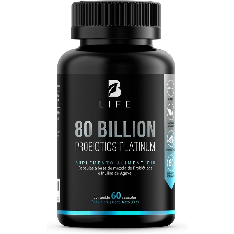 B Life Probióticos 80 Billones con 11 Cepas 140 Cápsulas
