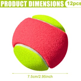 GBKDQQ Pack of 12 Tennis Balls, Tennis Ball Beginners Tennis Training Balls, Children's Stage 3 Tennis Ball Exercise Ball, Orange Children's Balls for Pets Sports Games for Children and Beginners in