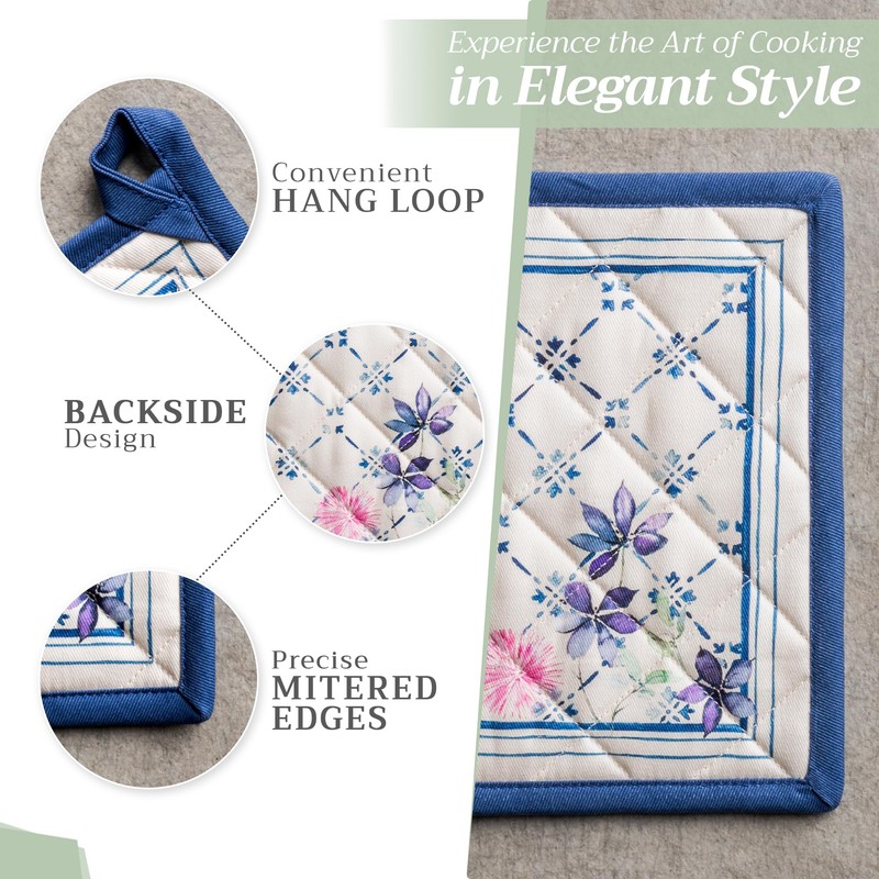 Maison d' Hermine Spring/Summer Set with Oven Gloves and Pot