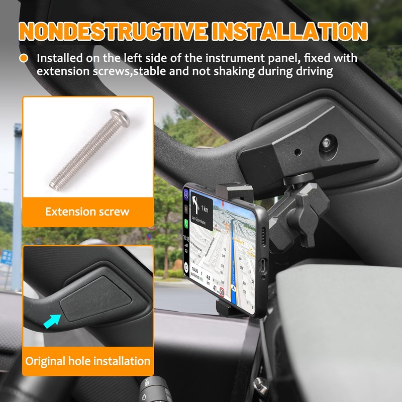 GEARZONE Phone Holder Mounts on Dashboard for 2022-2024 2025 2026