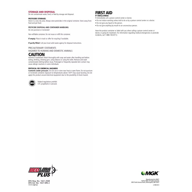 MGK Bedlam Plus Bedbug Insecticide - 17 Oz. Can (plus