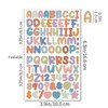 1350 Letter Stickers 15 Sheets Alphabet Stickers 0.5in Vinyl Self-Adhesive