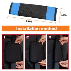 Bittwee Car Seat Belt Shoulder Pad, 2PCS Soft Harness Automotive Seatbelt Cover for Shoulder Pad Neck Cushion Strap Protector, Vehicle Interior Accessories for Truck RV SUV & More（Blue）