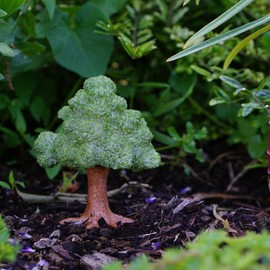 Top Collection Miniature Fairy Garden & Terrarium Mini Leafy Tree Decor with Pick, Small