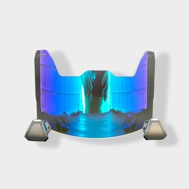 Precision Clear Revo Ice Blue Football Helmet Visor // Fits Kids, Youth & Adult Helmets // Eye Protection for Helmet and Facemask // Lightly Tinted Visor (Clear Revo Ice Blue)